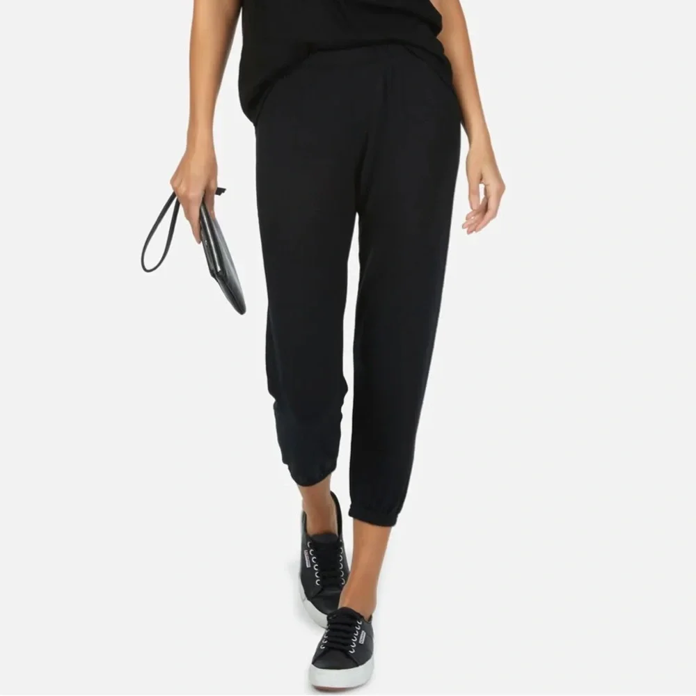 Michael Lauren Nate Crop Sweatpant Size S Black